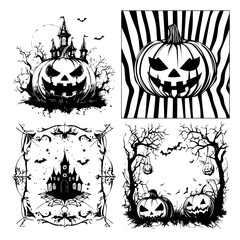 black and white icon illustration about halloween party and halloween costume, about halloween party and halloween costume