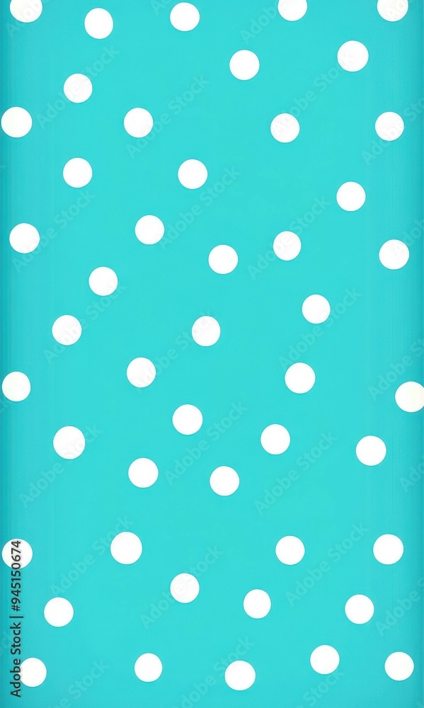Poster create a vibrant vector image featuring a capri background dotted with small white polka dots for a 