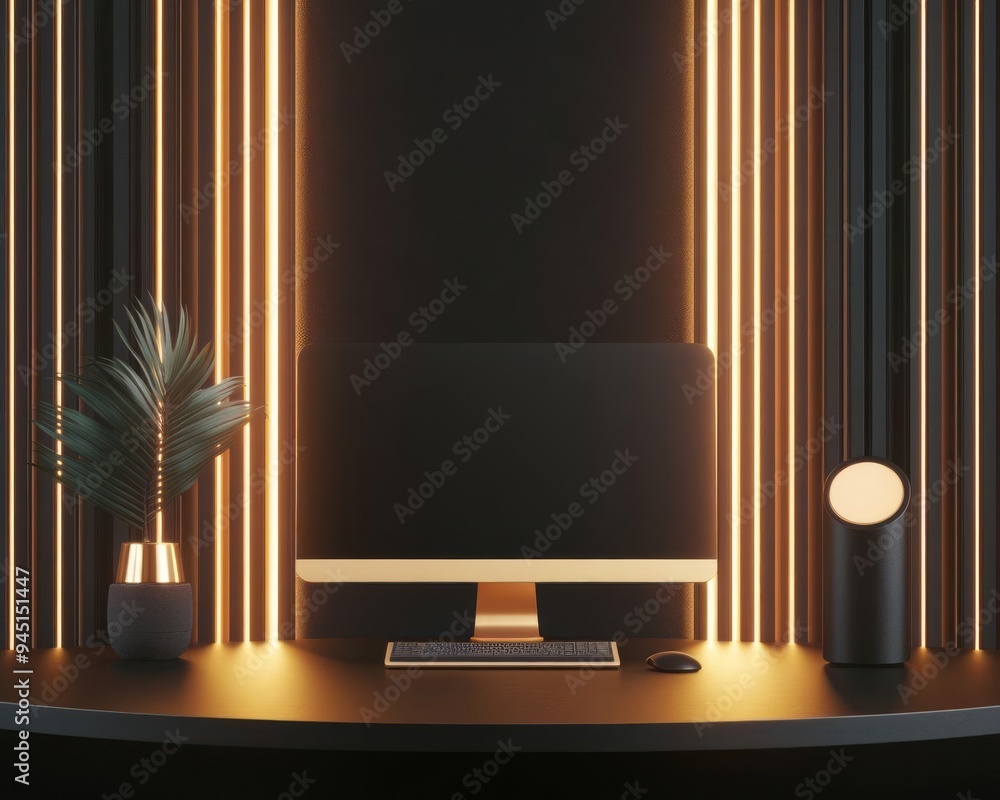 Poster immersive virtual podcast studio a modern setup for engaging discussions and dynamic visuals in the 