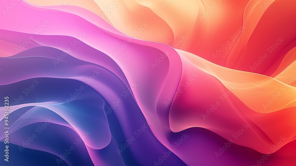 Poster an abstract background with a focus on fluid shapes and blended colors. the scene features smooth cu