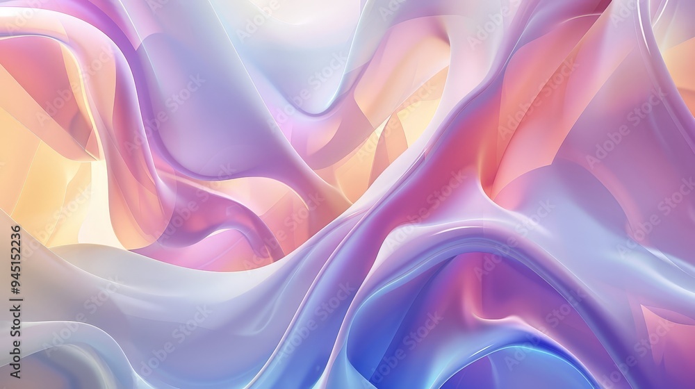Poster an abstract background with a focus on fluid shapes and blended colors. the scene features smooth cu