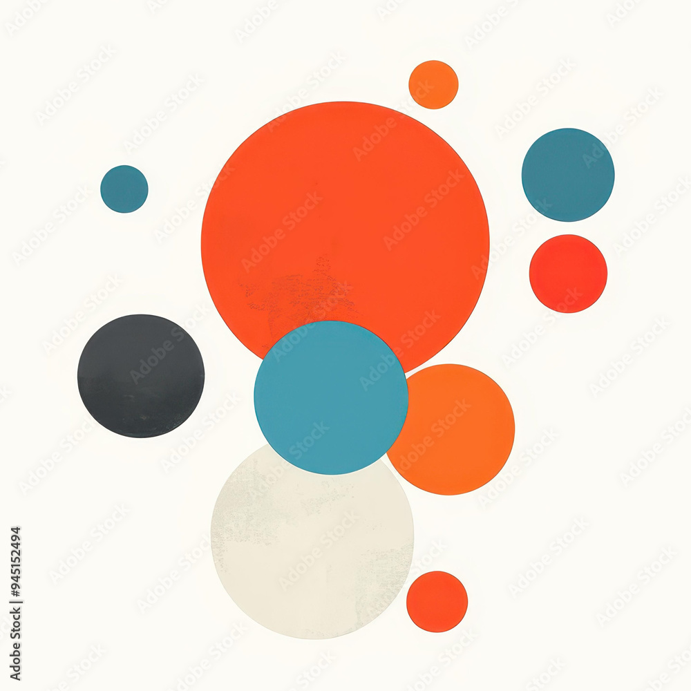 Poster embrace simplicity with minimalist dots that create a striking contrast, perfect for modern design a