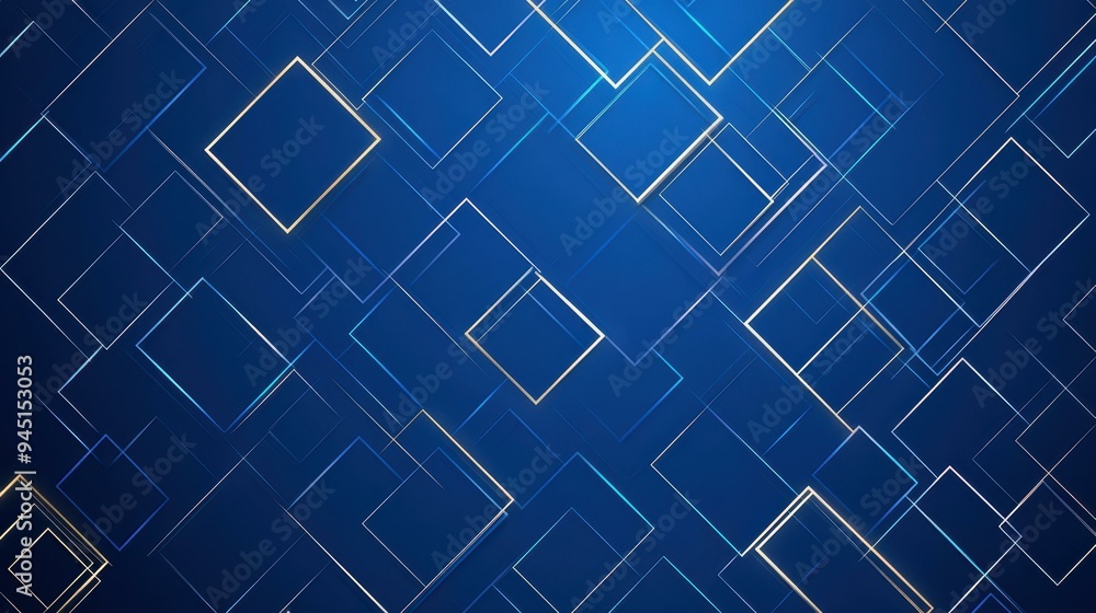 Aufkleber stylish blue abstract background featuring sleek lines and gradient squares for a modern tech vibe. 