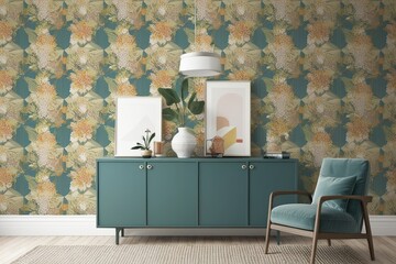Contemporary Geometric Floral Wallpaper Designs for Modern Home Decor