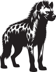 Hyena Silhouette isolated on white background Minimalist hyena vector shape icon