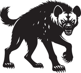 Hyena Silhouette isolated on white background Minimalist hyena vector shape icon