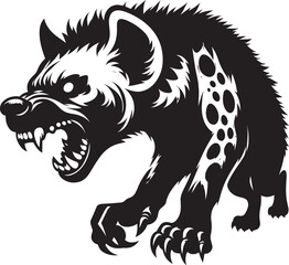 Hyena Silhouette isolated on white background Minimalist hyena vector shape icon