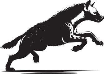 Hyena Silhouette isolated on white background Minimalist hyena vector shape icon