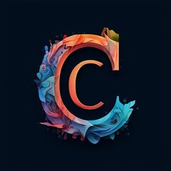 abstract floral font