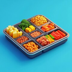 3D Catering Icon: Food Service and Event Planning Illustration Logo