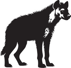 Hyena Silhouette isolated on white background Minimalist hyena vector shape icon