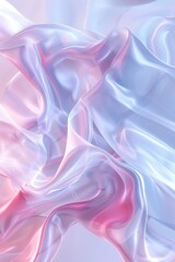 Soft Pastel Fabric Flow with Translucent Waves and Gentle Light