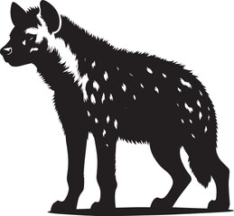 Hyena Silhouette isolated on white background Minimalist hyena vector shape icon