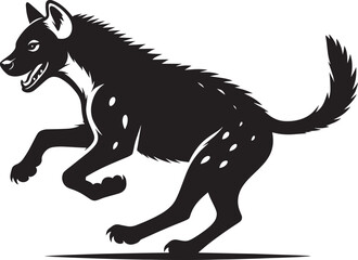 Hyena Silhouette isolated on white background Minimalist hyena vector shape icon