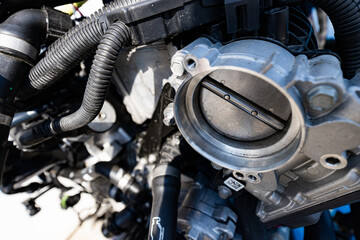 closeup of car engine background
