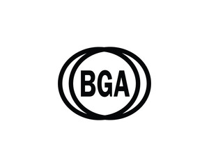BGA logo design vector template. BGA logo design.