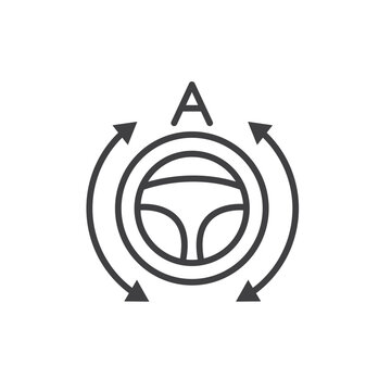 autopilot or autodrive icon vector element concept design template