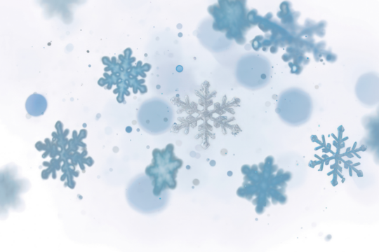 PNG photo of *snowflakes* and bokeh isolated on black background --ar 3:2 --v 5.2