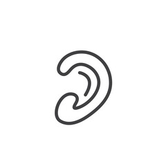 human ear icon vector element design template