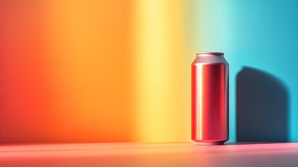 Product Packaging Soda Cans Mockup with Vibrant Background.