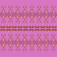 Ethnic abstract ikat art. Aztec ornament print. geometric ethnic pattern seamless color oriental. Design for background ,curtain, carpet, wallpaper, clothing, wrapping, Batik.