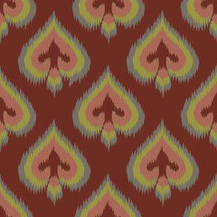Ethnic abstract ikat art. Aztec ornament print. geometric ethnic pattern seamless color oriental. Design for background ,curtain, carpet, wallpaper, clothing, wrapping, Batik.