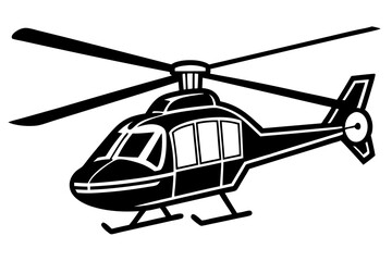 helicopter in flight  vector illustration 