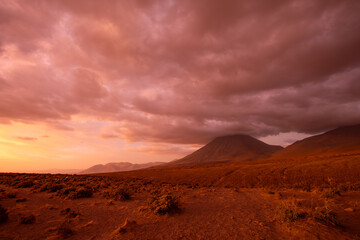 Driving east on Route 27 in the Atacama Desert you see amazing sights like the stunning views of the Licancabur Volcano on the border between Chile and Bolivia.