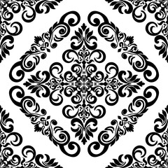 Damask seamless vector background. baroque style pattern. Graphic ornate pattern for wallpaper, fabric, packaging, wrapping. Damask flower ornament.