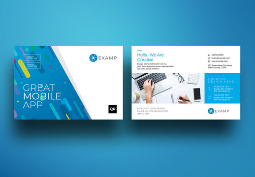 Great Mobile App Postcard Template