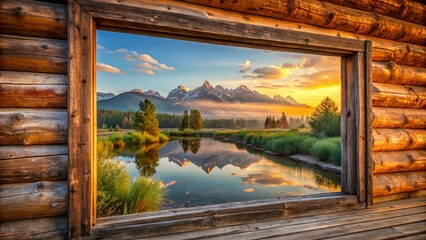 Fototapeta premium Rustic Morning Framing Precision