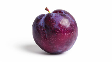 Obraz premium A whole plum isolated a white background