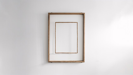 A double-framed canvas on a wall. Insert your image here for a unique text or design!