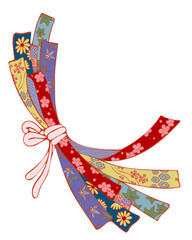 Japan Traditional Patterns・日本伝統文様で描いた束ね熨斗