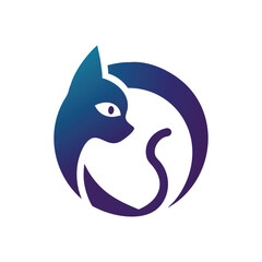 Obraz premium Cat logo vector icon