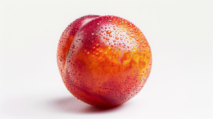 Obraz premium A whole nectarine isolated a white background