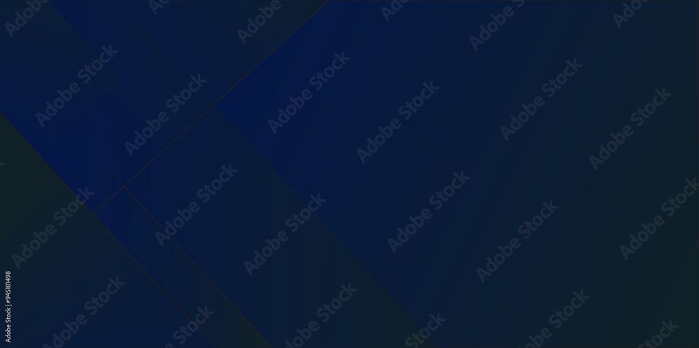 Poster Abstract modern gradient blue triangle diagonal overlap background. Minimal blue geometric background. Vector illustration. Blue geometric technological presentation background with copy space.	