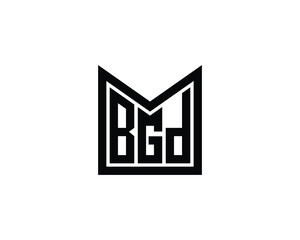 BGD logo design vector template. BGD