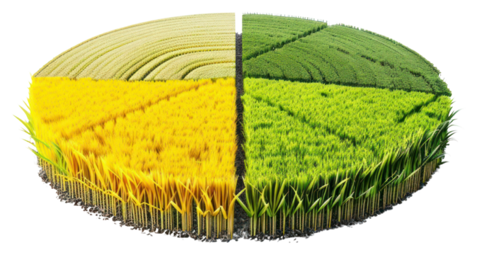 PNG Colorful agricultural pie chart
