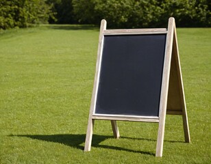 Blank A-Board chalk advertising board sign with copy space. Ai generated images