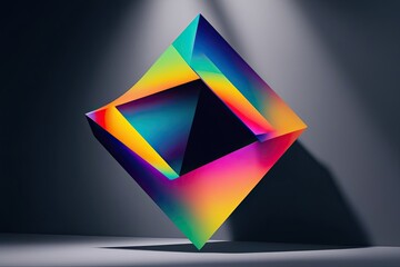 Dynamic Geometric Design with Bright Colors and Smooth Distortion on Dark Background