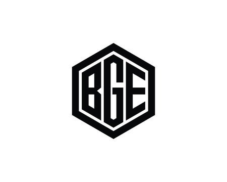 BGE logo design vector template. BGE