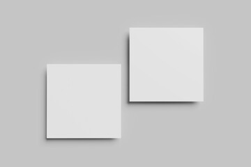 Realistic blank square flyer for mockup