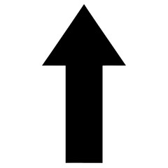 black arrow up isolated no background