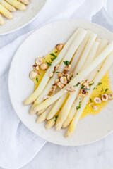 Asparagus with beurre noisette