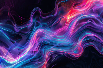 Fototapeta premium Beautiful texture surface neon wave, design natural abstract background