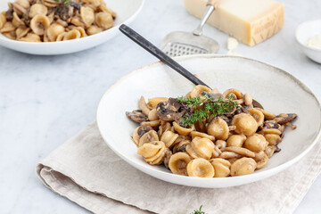 Orecchiette with mushrooms