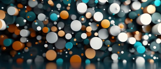 Playful Polka Dot Perfection: Modern Twist with Bold Colors, Varying Sizes,