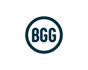 BGG logo design vector template. BGG