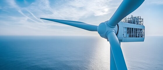 Wind Turbine Engineers Addressing Grid Challenges with Innovative Blade Materials in Documentary Photography with Copy Space for Text